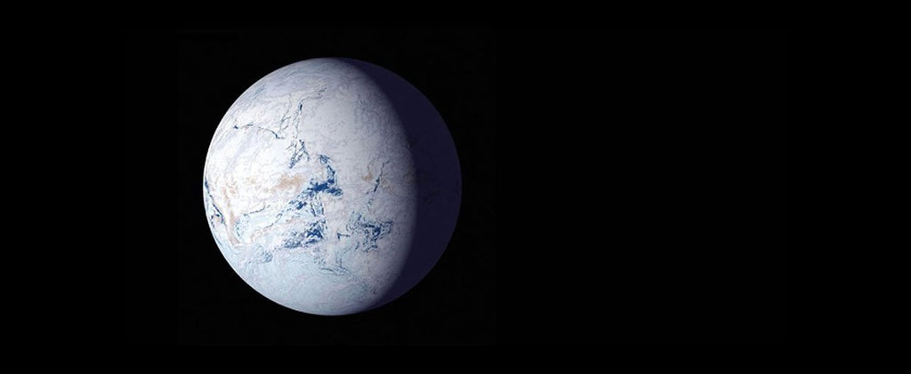 An artist illustration of a ‘snowball Earth’. Image credit: NASA.